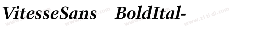 VitesseSans BoldItal字体转换